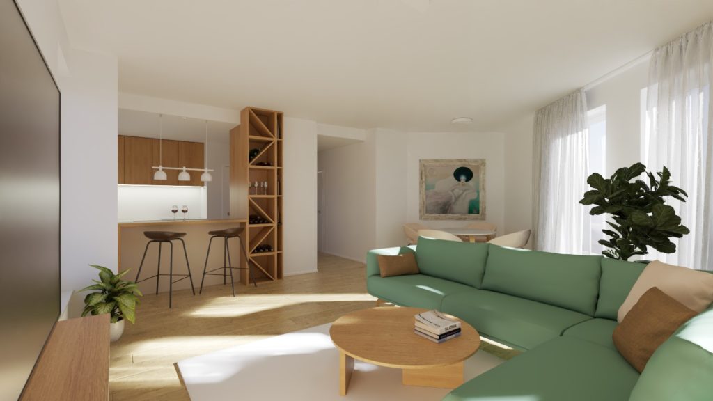 Návrh interiéru 3 izbového bytu - Trenčianske Teplice