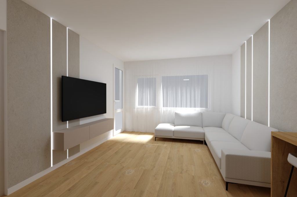 Návrh interiéru 2 izbového bytu - Trenčín